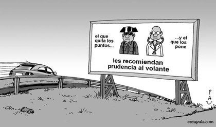 Imagen humorística sobre accidentes de trafico